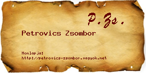 Petrovics Zsombor névjegykártya